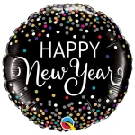 18 Inch (46 cm) Qualatex New Year Confetti folie ballon