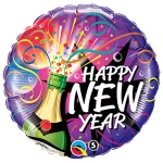 18 Inch (46 cm) Qualatex New Year Sip Sip Hooray folie ballon