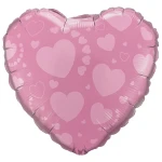 18 Inch (46 cm) Qualatex Pink Hearts folie ballon