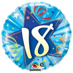 18 Inch (46 cm) Qualatex Shining Star Bright Blue folie ballonnen
