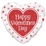 18 Inch (46 cm) Qualatex Valentine's Red Glitter Heart folie ballon