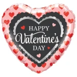 18 Inch (46 cm) Qualatex Valentine's Scalloped Trim folie ballon