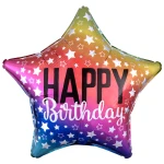19 Inch (48 cm) Anagram Rainbow Star Birthday folie ballon