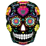 22 inch (56 cm) Grabo Mighty Black Sugar Skull folie ballon