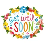 25 Inch (64 cm) Grabo Get Well Floral Wreath folie ballon