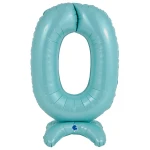 25 inch (64 cm) Grabo Standups Numbers Pastel Blue folie ballonnen
