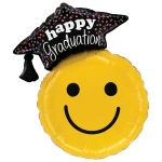 26 inch (66 cm) Grabo Graduation Smiley folie ballon