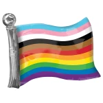 27 inch (68 cm) Anagram LGBTQ Rainbow Flag folie ballon