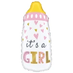 27 Inch (68 cm) De Ballonnerie It's a Girl Baby Bottle folie ballon