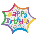 27 inch (69 cm) Grabo Birthday Confetti Burst folie ballon