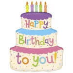27 inch (69 cm) Grabo Girly Birthday Cake folie ballon