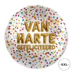 28 Inch (71 cm) XXL De Ballonnerie Number Confetti folie ballonnen