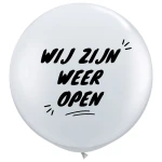 3 ft (90 cm) De Ballonnerie Wij Zijn Weer Open latex ballon