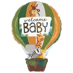30 inch (76 cm) Grabo Jungle Animals Welcome Baby folie ballon