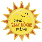 30 Inch (76 cm) Grabo Sunny Thoughts Sun folie ballon