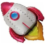 30 inch (76 cm) De Ballonnerie Rocket Red folie ballon