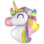 40 inch (101 cm) De Ballonnerie Unicorn Pastel Head folie ballon