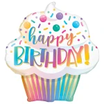 31 inch (79 cm) Qualatex Birthday Ombre Cupcake ballon