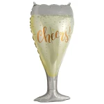 33 Inch (84 cm) De Ballonnerie Cheers Champagne Glass folie ballon
