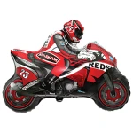 33 inch (84 cm) De Ballonnerie Moto Racing Red folie ballon
