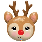 35 Inch (89 cm) Qualatex Red-Nosed Reindeer folie ballon