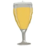 37 Inch (94 cm) Grabo Champagne Glass folie ballon