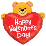 37 Inch (94 cm) Grabo Big Heart Valentine Bear folie ballon