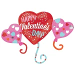 38 inch (96 cm) Anagram Happy V-Day Hearts folie ballon