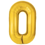38 Inch (96 cm) De Ballonnerie Numbers Slim Gold folie ballonnen
