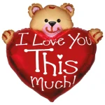 38 inch (95 cm) De Ballonnerie Bear Love Much folie ballon
