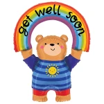 39 inch (99 cm) Grabo Get Well Rainbow Bear folie ballon
