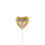 4 inch (10 cm) Grabo Heart Holographic folie ballonnen