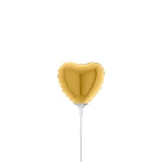 4 inch (10 cm) Grabo Heart metallic folie ballonnen