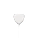 4 inch (10 cm) Qualatex Heart metallic folie ballonnen