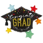 40 inch (102 cm) Grabo Colorful Stars Grad Hat folie ballon