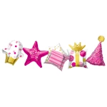 41 inch (104 cm) Qualatex Pink Birthday Garland folie ballon
