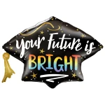 41 Inch (104 cm) Qualatex Your Future Is Bright Grad Cap folie ballon