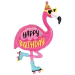 42 inch (107 cm) Grabo Flamingo Birthday folie ballon