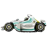 49 Inch (124 cm) Grabo Speedy Car Grey folie ballon