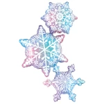 50 Inch (127 cm) Grabo Snowflake Trio folie ballon