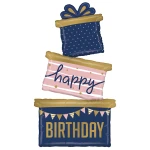 51 inch (130 cm) Grabo Navy Birthday Gift Trio folie ballon