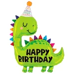 52 inch (132 cm) Grabo Dino Birthday folie ballon