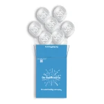 7 heliumballonnen in een doos | 25th Anniversary (#5000202)