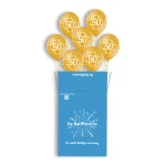 7 heliumballonnen in een doos | 50th Anniversary (#5000206)