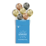 7 heliumballonnen in een doos | 50th Birthday (#5000785)