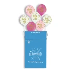 7 heliumballonnen in een doos | Baby Girl Dots (#5000218)