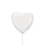 9 inch (22,5 cm) Qualatex Heart metallic folie ballonnen