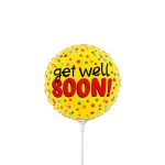 9 inch (23 cm) Grabo Air-filled Get Well Bright Dots folie ballon