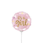 9 inch (23 cm) Grabo Air-filled Baby Girl folie ballon