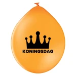 B95 (28 cm) De Ballonnerie Koningsdag kopdruk latex ballonnen